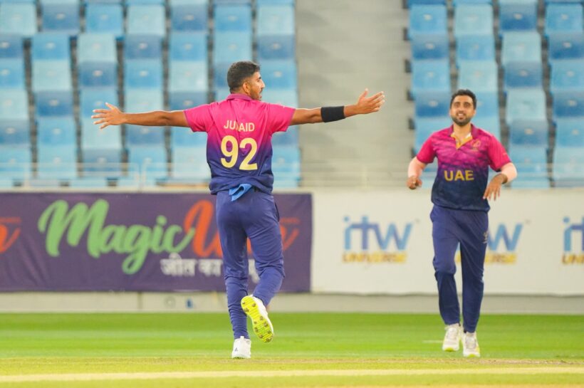 Junaid Siddique is presently the leading wicket-taker for UAE in T20Is with 117 scalps. Photo Courtesy: Junaid's social media