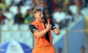 Timm van der Gugten recently played his 50th T20I for the Netherlands. Photo Courtesy: ICC