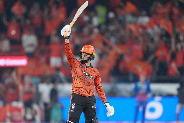 Abhishek SHarma celebrates his century