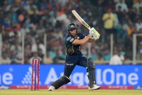 Jos Buttler plays a shot