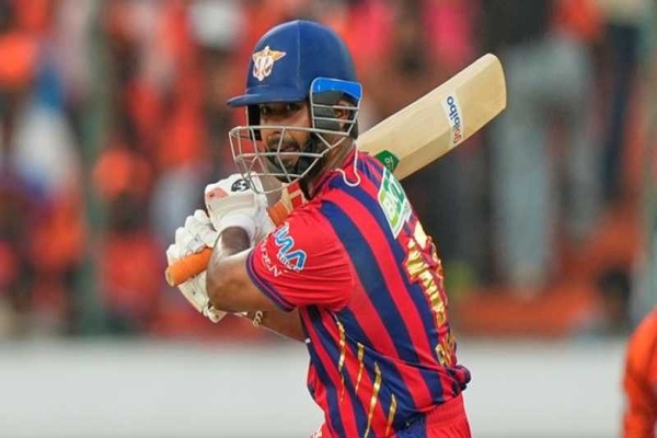 Nicholas Pooran plays a shot