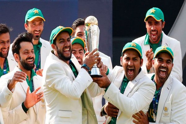Pakistan celebrate winning CHampions Trophy 2017