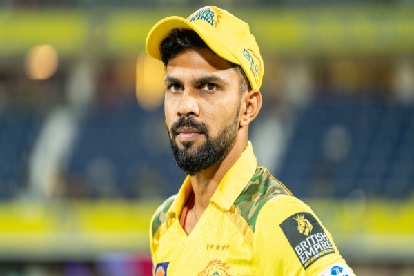 Ruturaj Gaikwad of CSK looks on