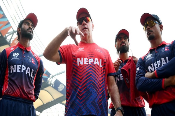 Stuart Law with the Nepal team