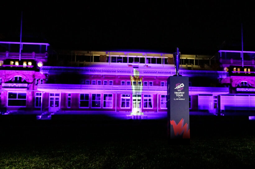 Women's T20 World Cup trophy on display