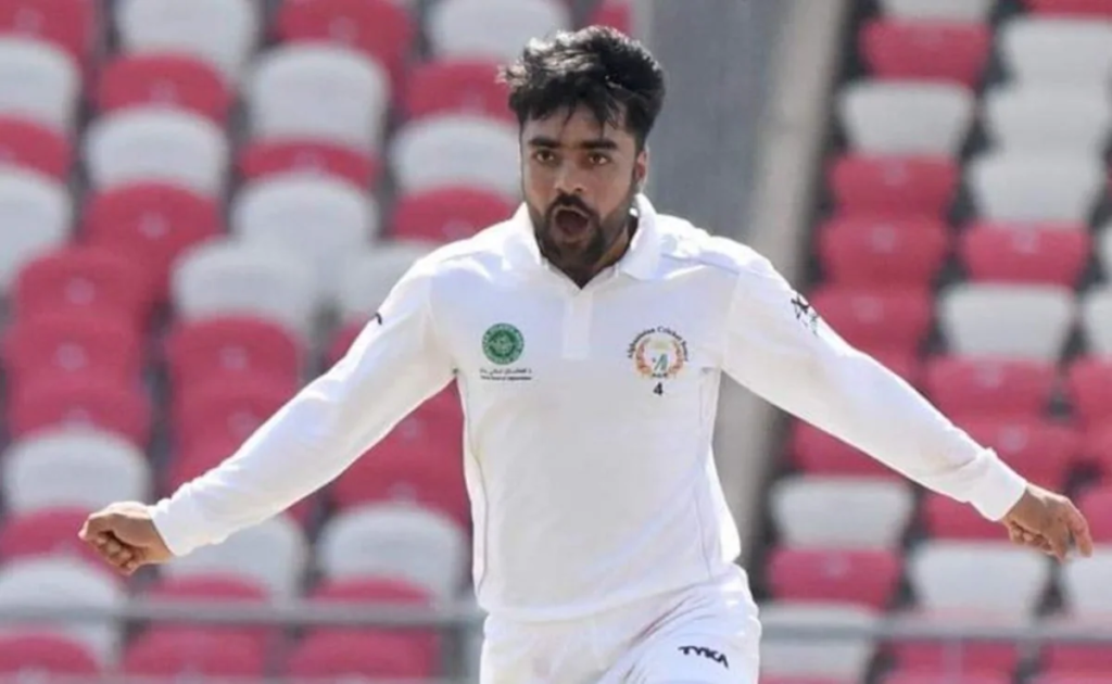 Rashid khan made his Test debut against India in 2018. Photo Courtesy: ACB