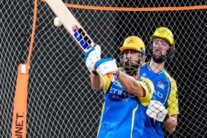 MS Dhoni has a hit out in nets