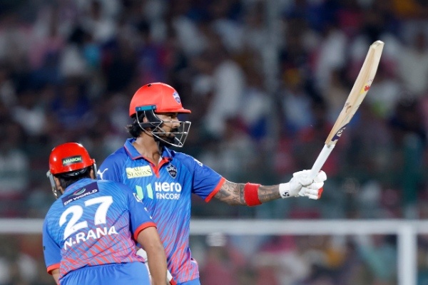 KL Rahul celebrates fifty