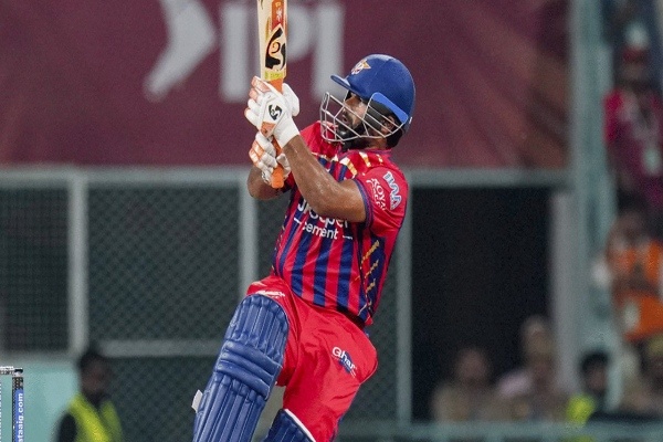Rishabh Pant plays a shot