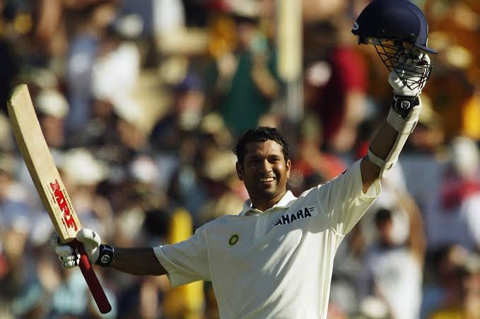 Sachin Tendulkar celebrates a century
