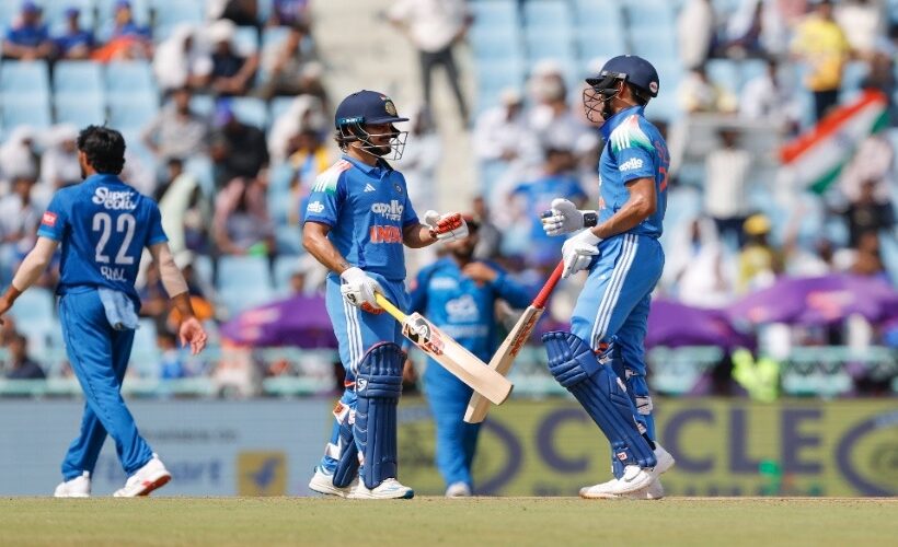 Ishan Kishan and Shubman Gill in action