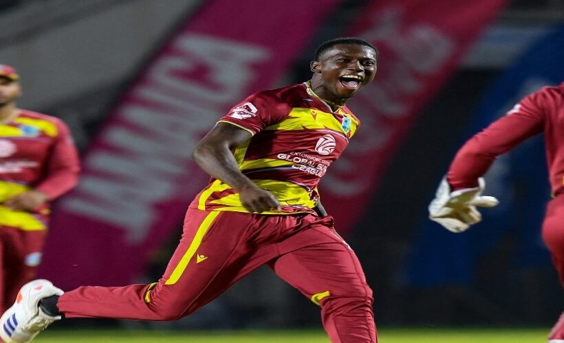 Shamar Joseph celebrates