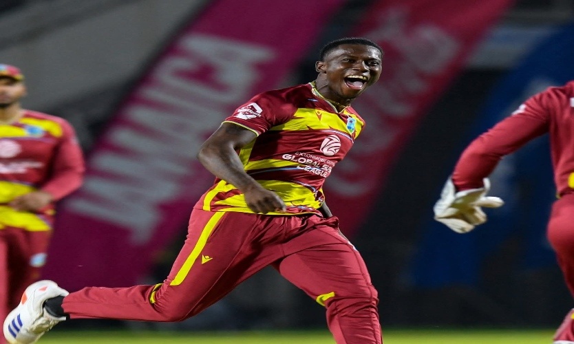 Shamar Joseph celebrates