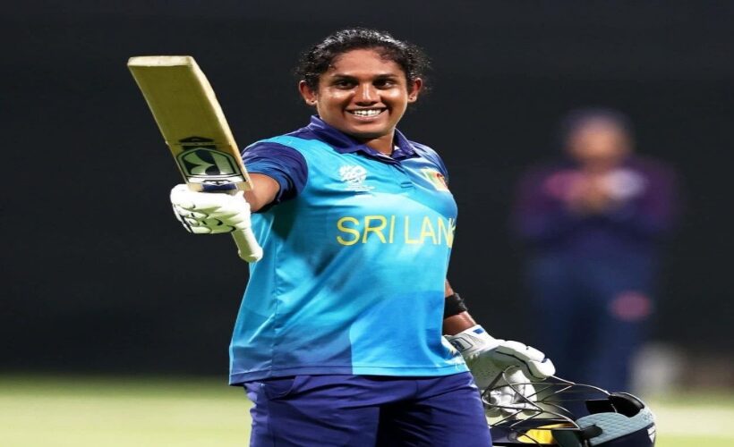 Chamari Athapaththu celebrates